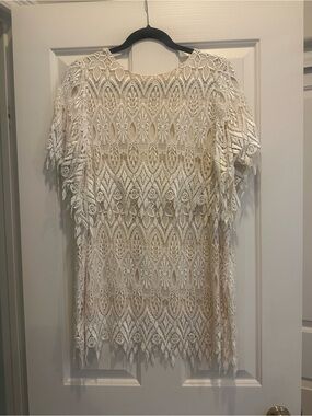 Stone Cold Fox Ivory Lace Mini Dress